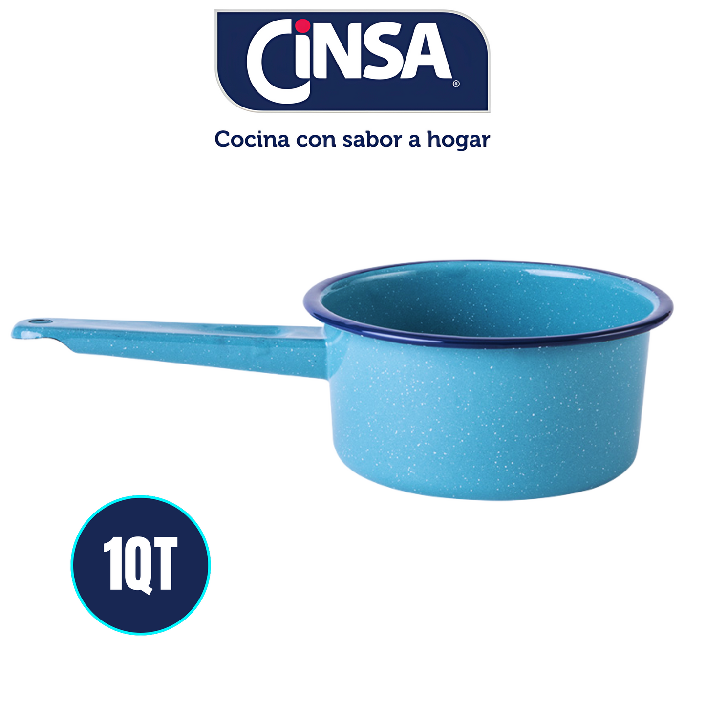 CINSA T 1QT CACEROLA AZUL TURQUESA