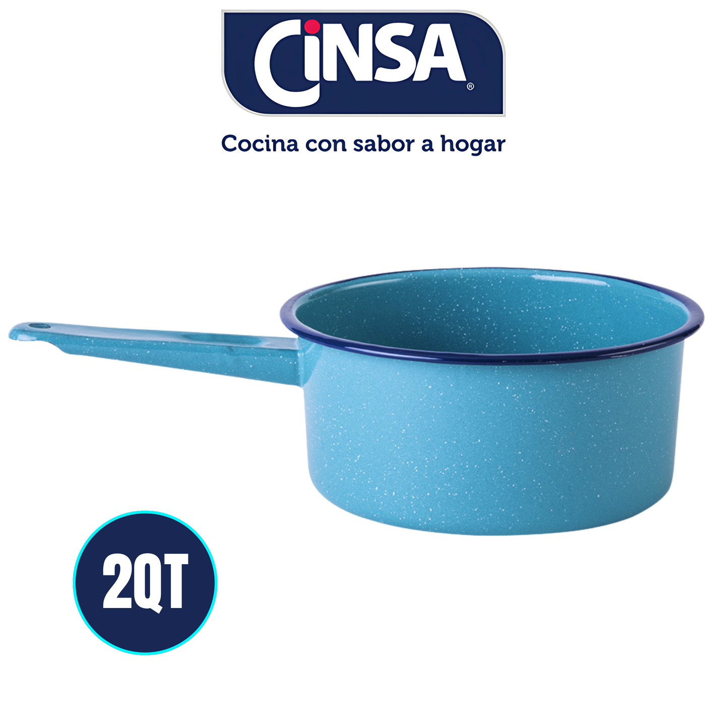 CINSA T 2QT CACEROLA AZUL TURQUESA