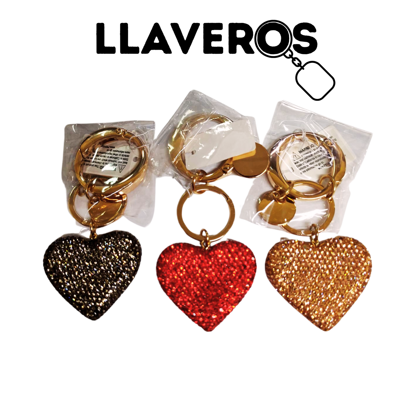 LLAVERO DE CORAZÓN DE DIAMANTES