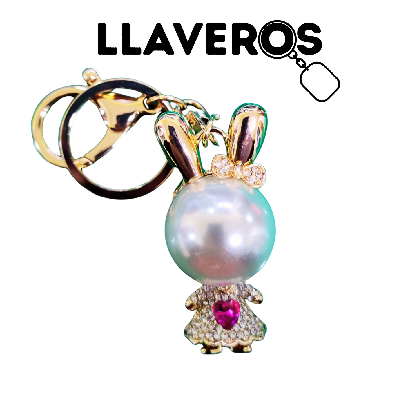 LLAVERO DE CONEJO CONEJO ESPEJO
