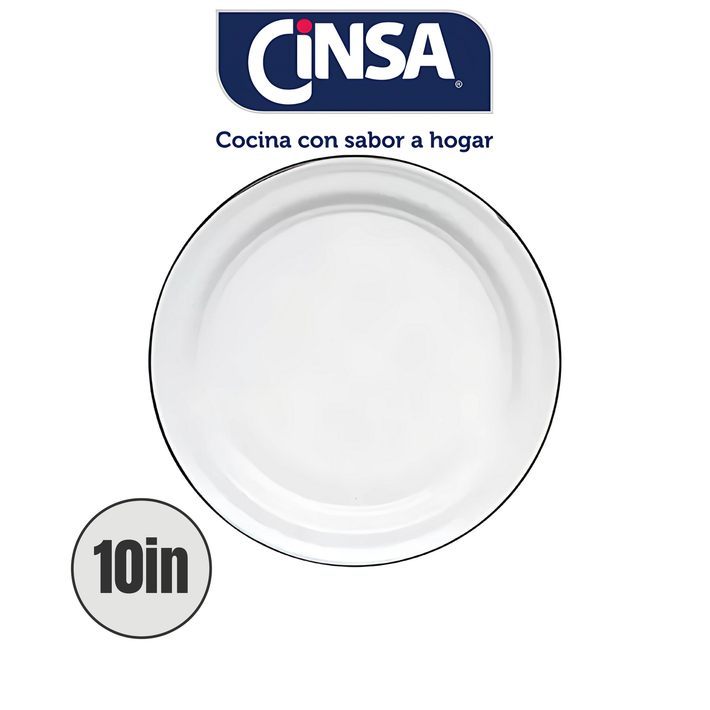 CINSA B 10IN PLATO BLANCO JASPEADO