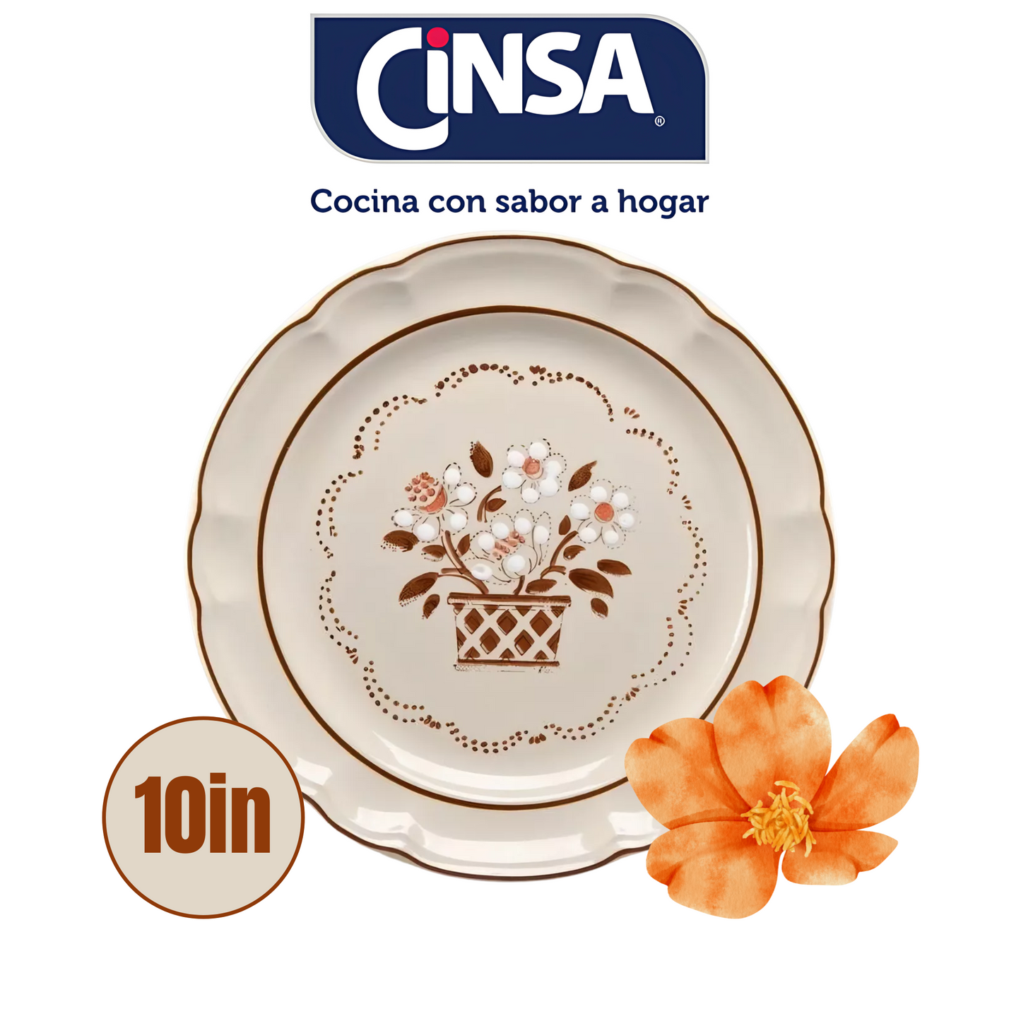 CINSA FO 10IN PLATO FLOR DE OTOÑO
