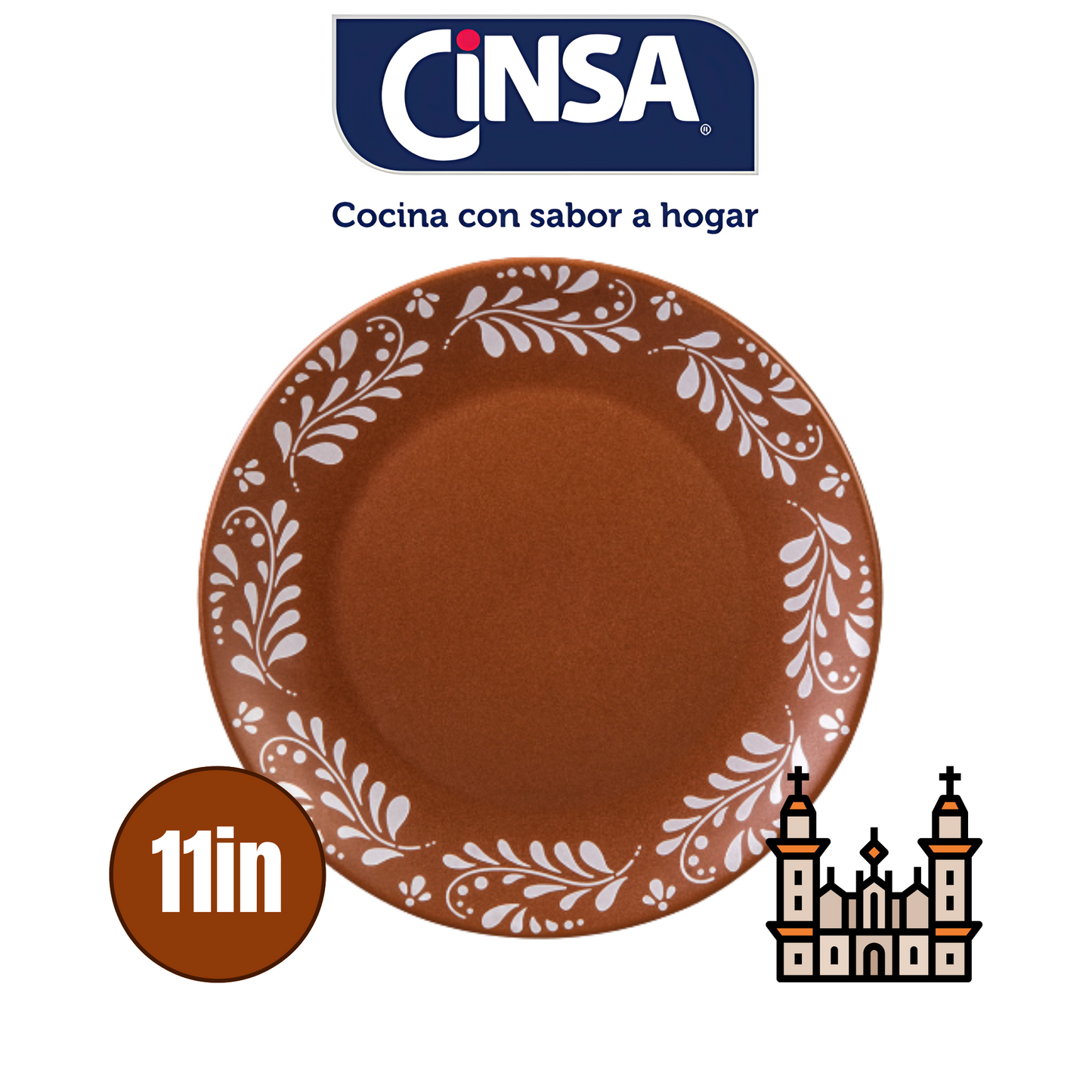 CINSA SM 11IN PLATO MORELIA