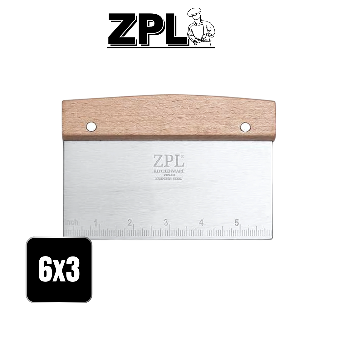 ZPL DOUGH SCRAPER WOOD HANDLE