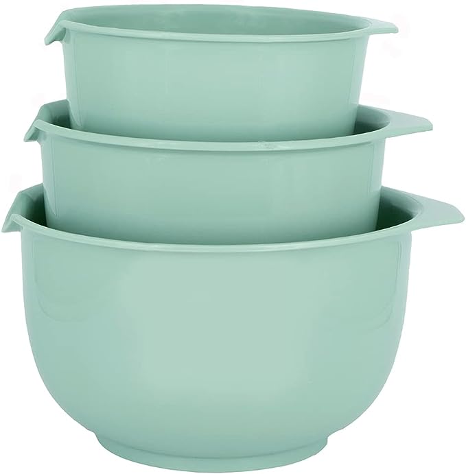 Glad 3pc mixing bowl set 6.5in, 7.5in,8.5in sin Sage