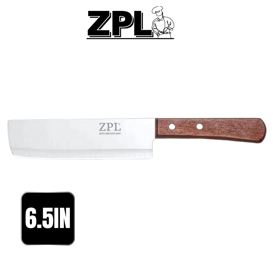ZPL VEGETABLE CLAVER WOOD HANDLE Y PACKAGING 6.5