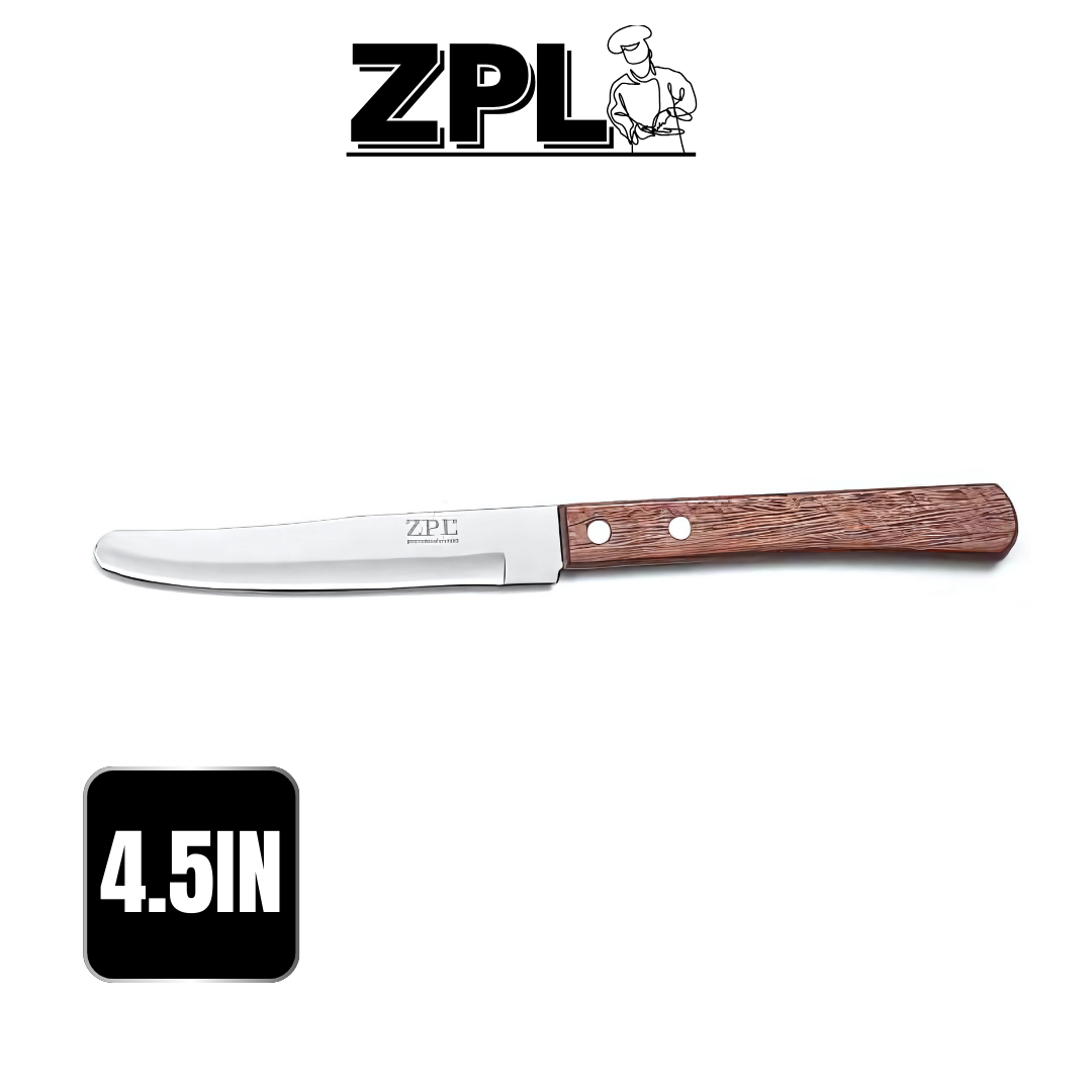 ZPL STEAK KNIFE WOOD HANDLE PACKAGING 4.5