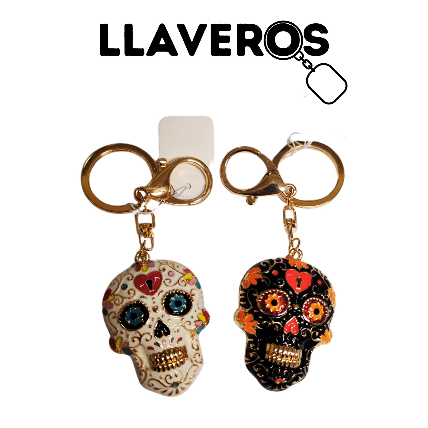 LLAVERO DE CALAVERA DE AZÚCAR