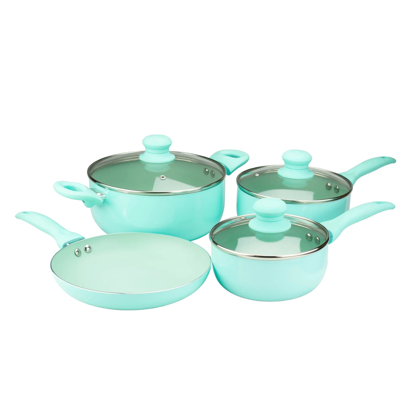 Brentwood 7-PC Alum. N/S Pan Set- Blue