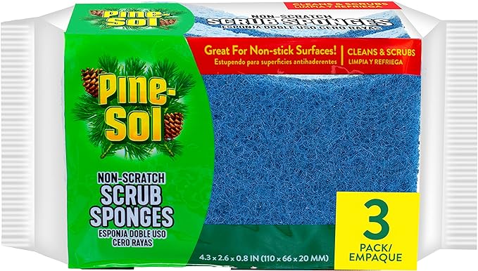 PINE-SOL NON-SCRATCH SCRUB SPONGE 3PK