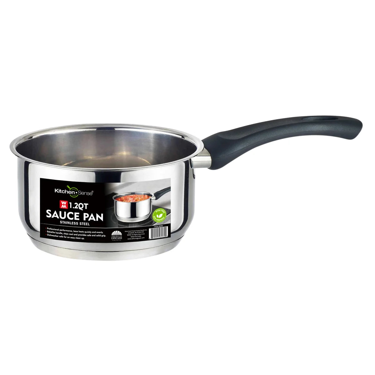 1.2QT Stainless Steel Sauce Pan without Lid
