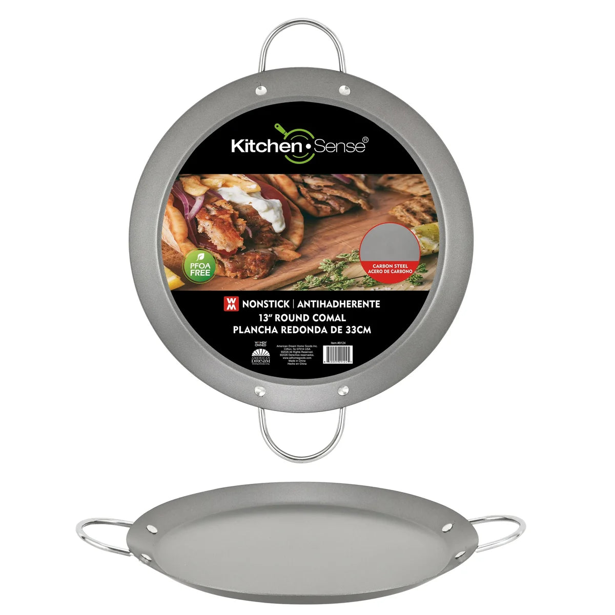 KITCHEN SENSE 13 CARBON STEEL NON STICK ROUND COMAL