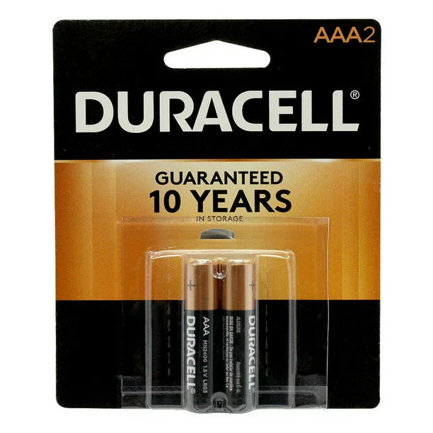Duracell AAA 2 Pack Coppertop Alkaline Batteries
