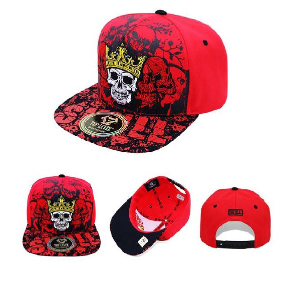 CAP SKULLS RED