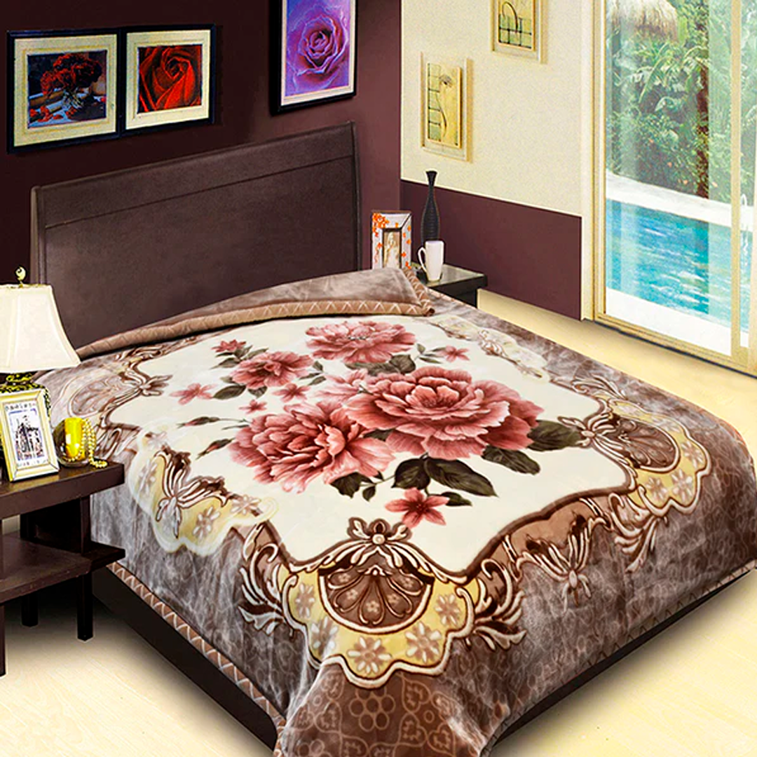 DAHDOUL KING NAVY DAH7 GOLDEN LION 2 PLY BLANKET