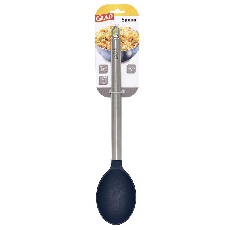 GLAD SPOON NYLON HEAD W SS HANDLE GREY
