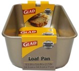 "GLAD PREMIUM BAKEWARE GOLD LOAF PAN 9.05x5x2.64in