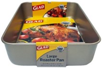 GLAD PREMIUM BAKEWARE GOLD ROASTER PAN, LARGE 15.5 X 11in