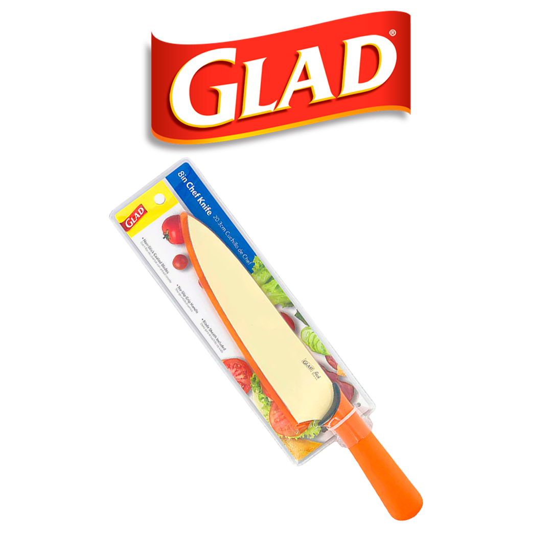 GLAD FRESH TPR HANDLE 8IN CHEF KNIFE