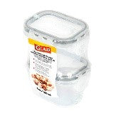 GLAD FOOD STORAGE CONTAINER RECT 180ML/0.7CUP 2PK IN PDQ