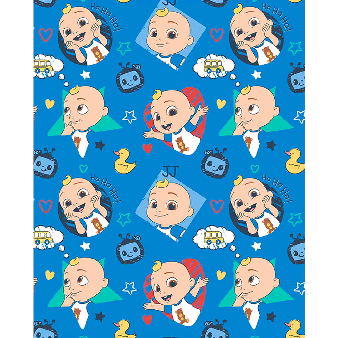 DAHDOUL "HAPPY, FIERCE, FABULOUS" COCOMELON BABY NETFLIX FLANNEL THROW BLANKET
