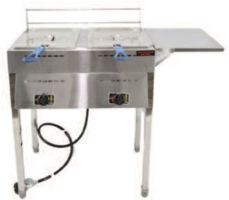 ZPL Stainless Steel Double Fryer with Cover (1PC/CS)