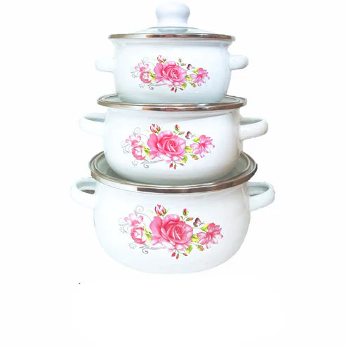 RYB 3 PC MINI POT ENAMEL MEGA COOK