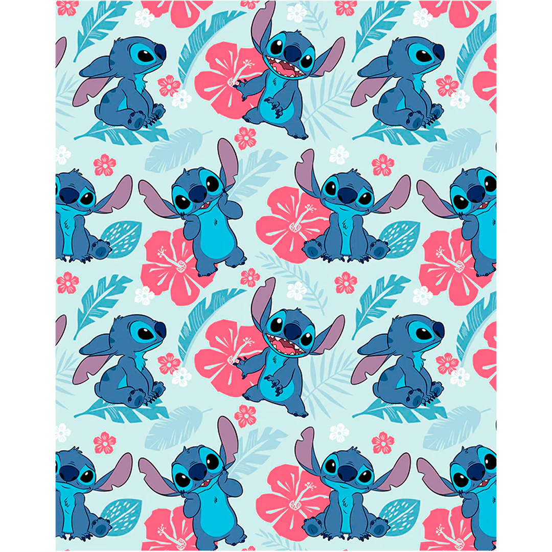 DAHDOUL "PINK FLORAL STITCH" LILO&STITCH BABY DISNEY FLANNEL THROW BLANKET