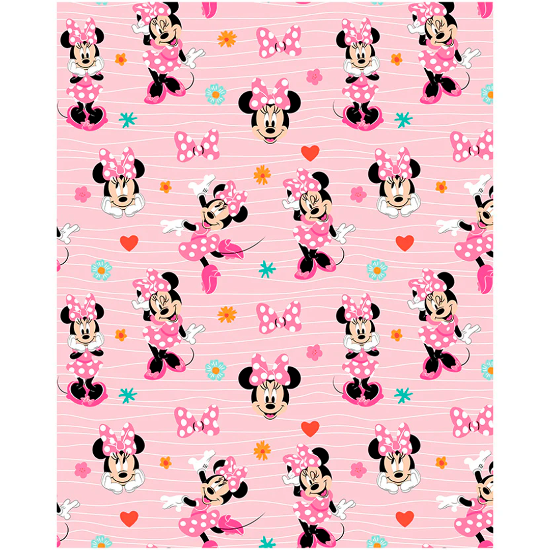 DAHDOUL "PRETTY IN PINK" MINNIE BABY DISNEY FLANNEL THROW BLANKET
