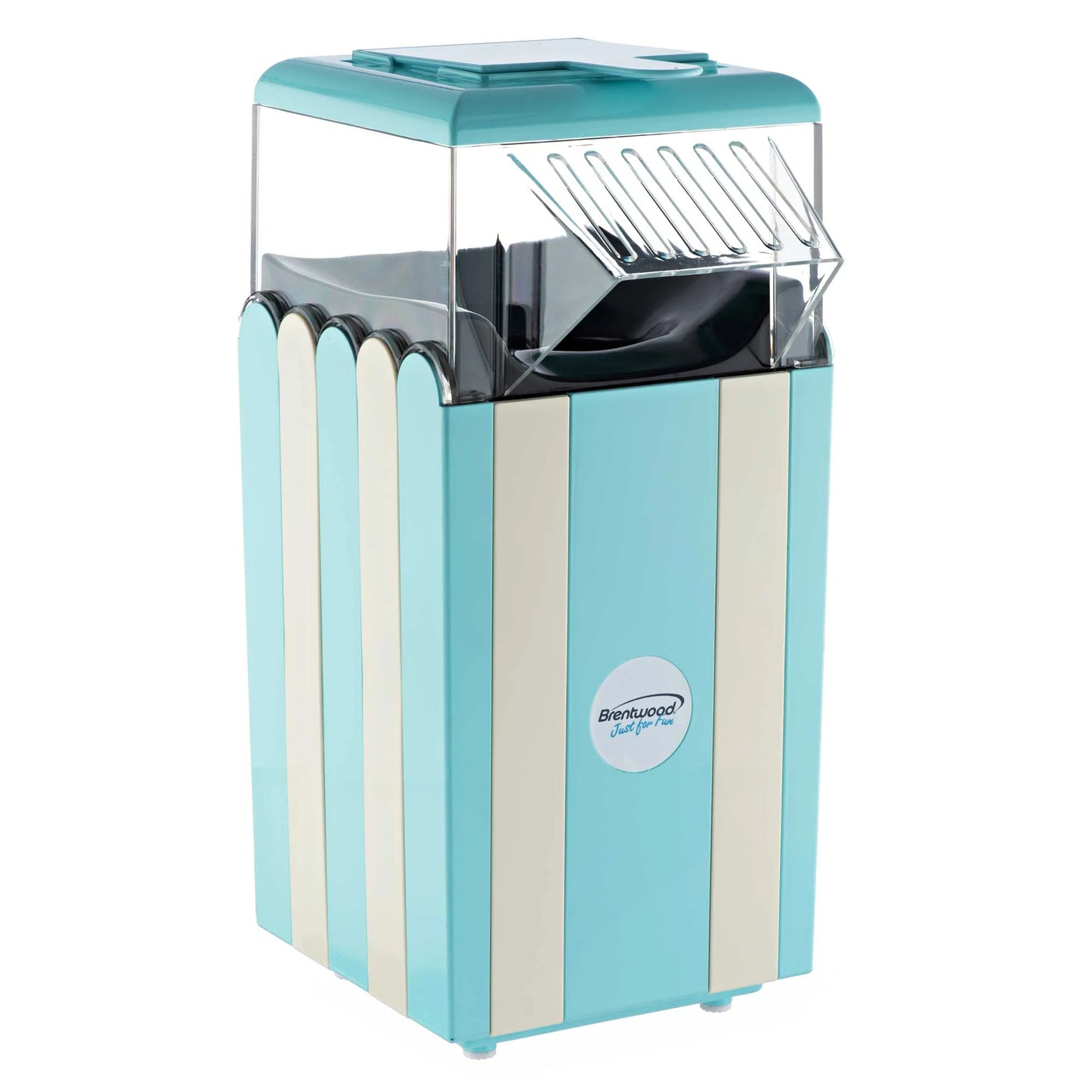 Brentwood Classic Striped 8-Cup Hot Air Popcorn Maker, Blue