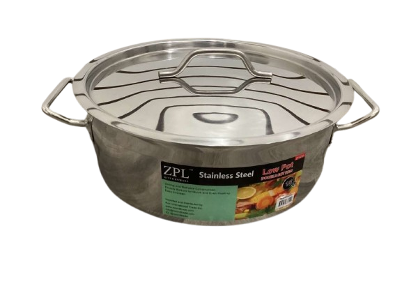 ZPL 15 Qt Stainless Steel Low Pot Double Bottom (1 PC/CS)