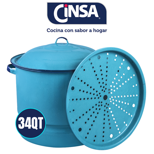 CINSA T 34QT TAMALERA AZUL TURQUESA