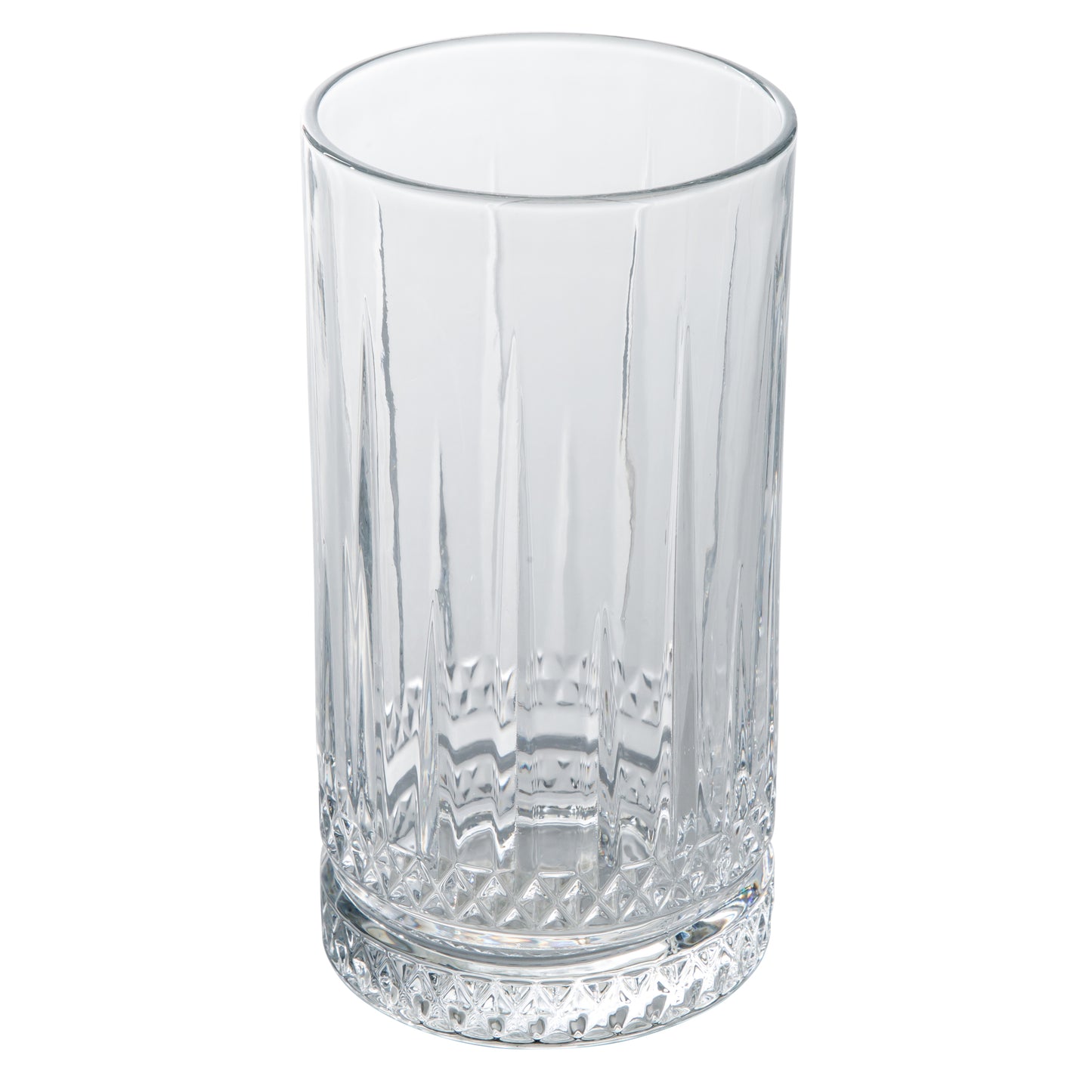 GH GIBSON 4 Pc 16 Oz Tumbler Set Iceberg Clear Machine Made Gw Open Window