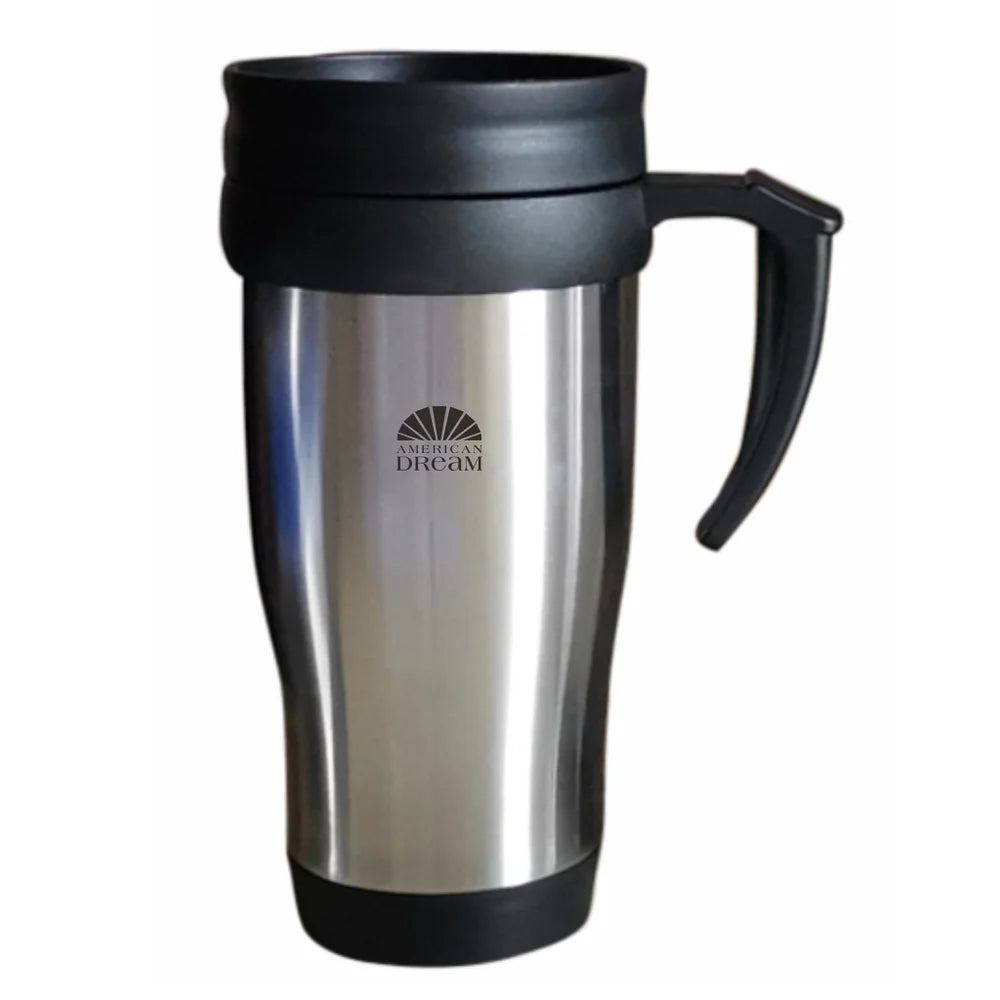 KITCHEN 450ml/15oz Double Wall S.S. Travel Mug with Handle (24)