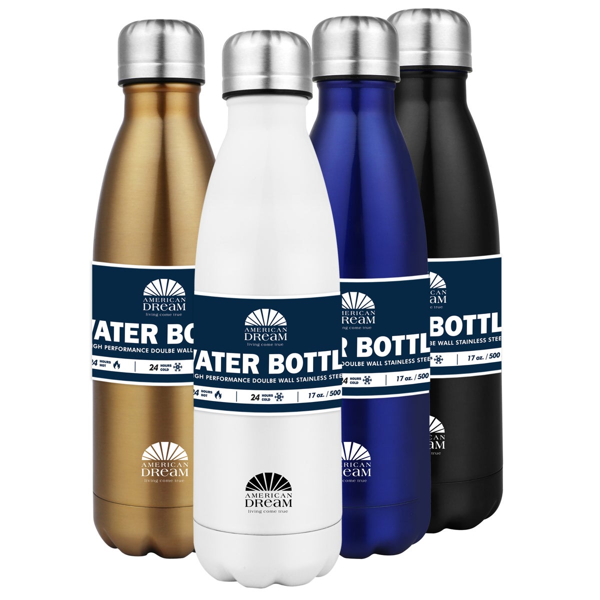 AMERICAN DREAM 500ml/17oz Double Wall S.S. Water Bottle