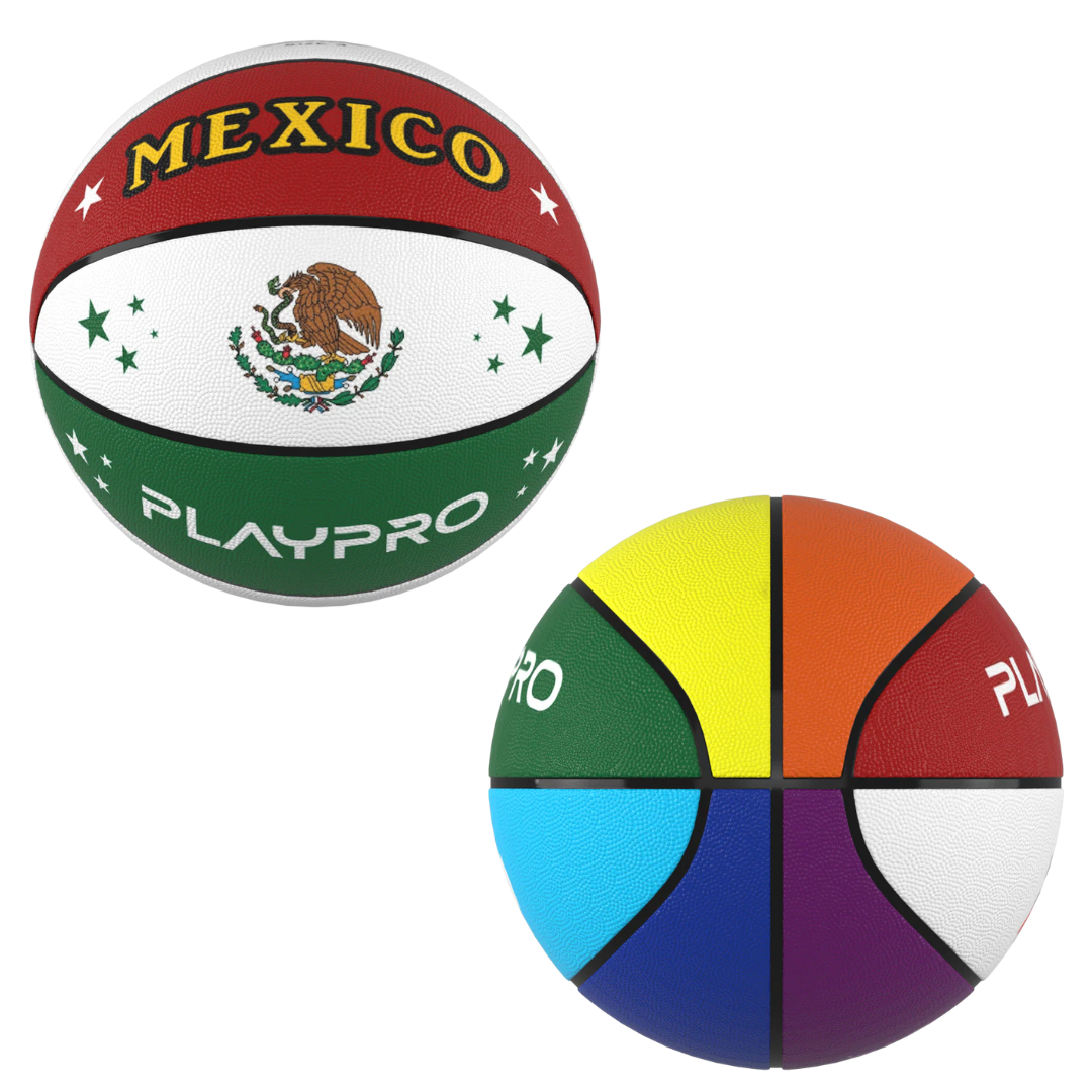 PLAYPRO BALONES BASKETBALL MEXICO AND RAINBOW