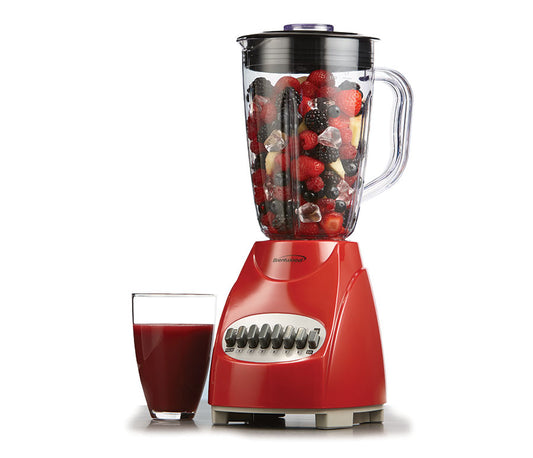 Brentwood 12-Speed + Pulse Blender, Red
