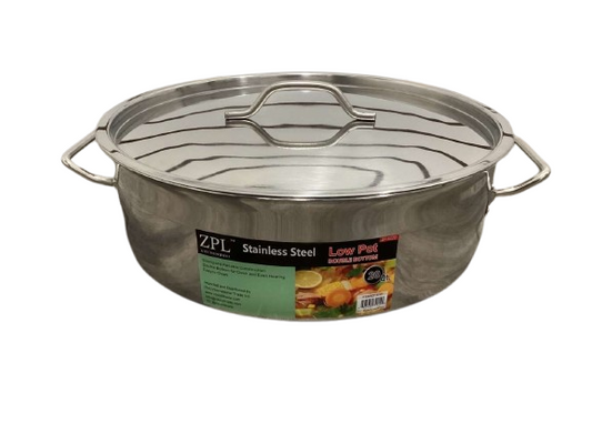 ZPL 20 Qt Stainless Steel Low Pot Double Bottom (1 PC/CS)