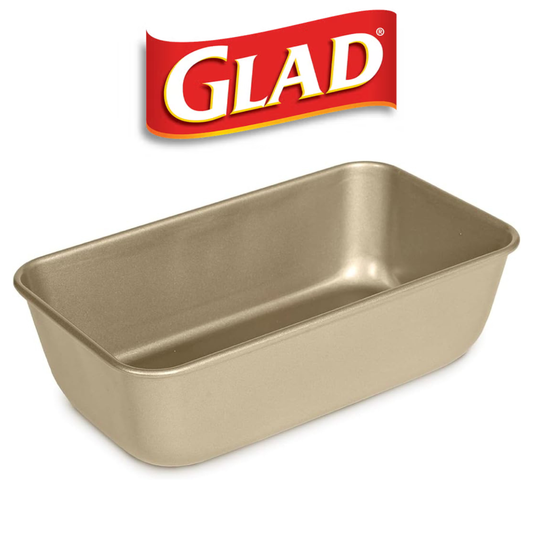 "GLAD PREMIUM BAKEWARE  GOLD LOAF PAN 9.05x5x2.64in