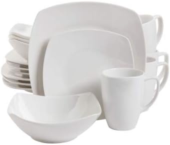 GH ZEN BUFFETWARE 16 PC SQ DW SET, WHITE, FINE CERAMIC - W/ GBX