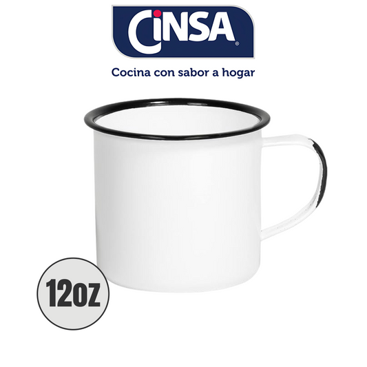 CINSA B 12OZ POCILLO BLANCO JASPEADO