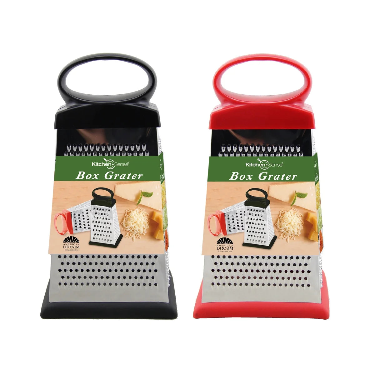 KITCHEN SENSE 9" 4-Side Cheese Grater with Top Knob (24)