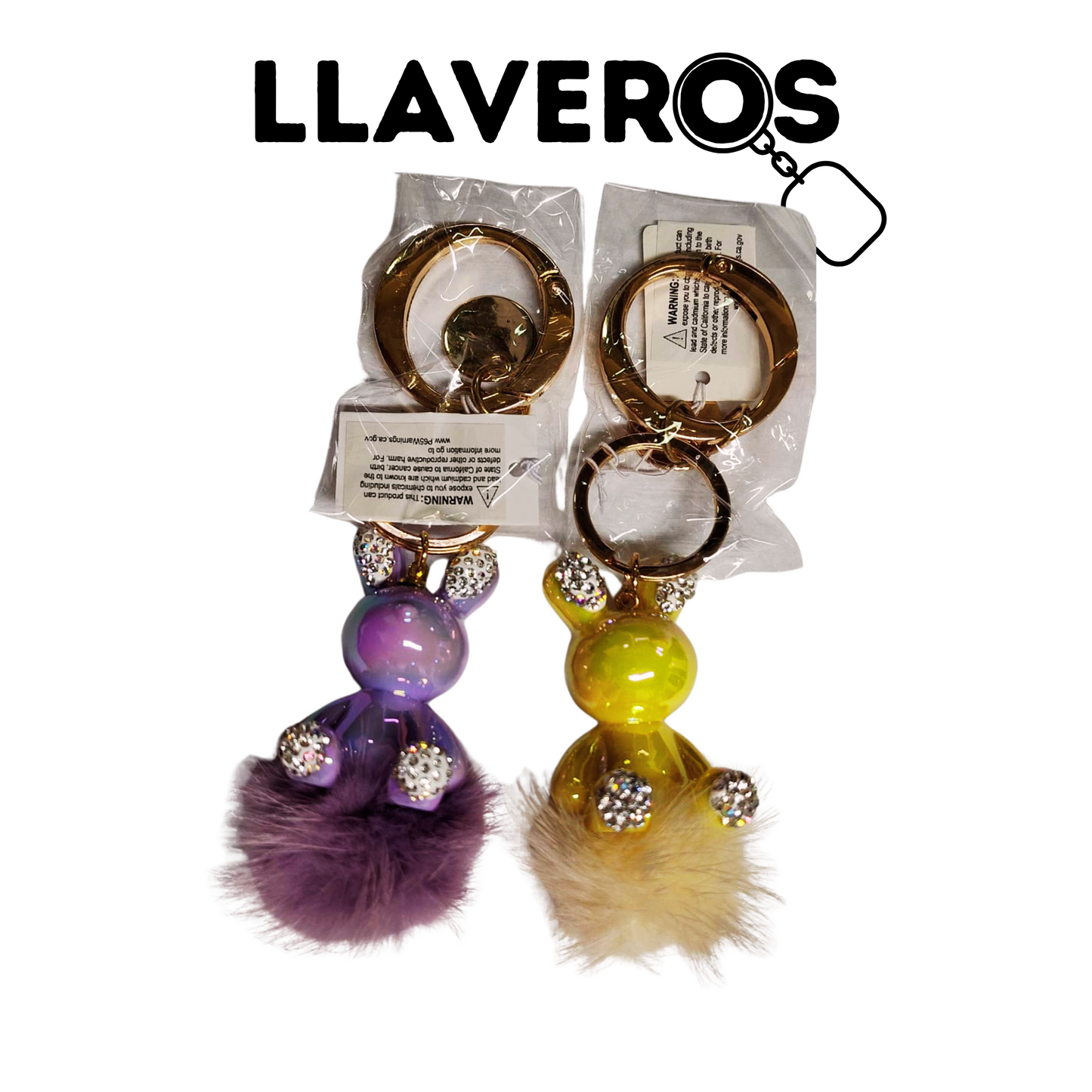 LLAVERO CONEJITO CON POMPÓN