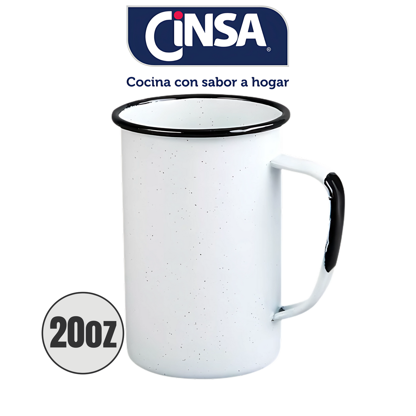CINSA B 20OZ TARRO BLANCO JASPEADO