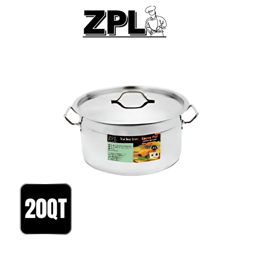 ZPL 20QT STAINLESS STEEL SAUCE POT DOUBLE BOTTOM