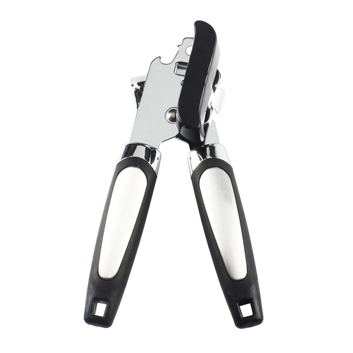 KITCHEN SENSE Stainless Steel Can Opener with Rubber Grip Handles