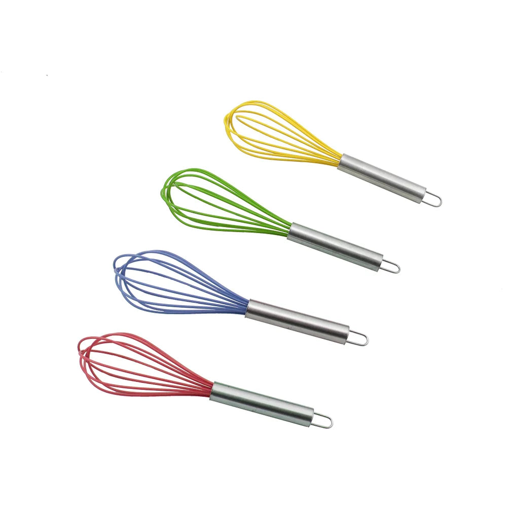 Silicone Egg Whisk PDQ Assorted Colors (48)