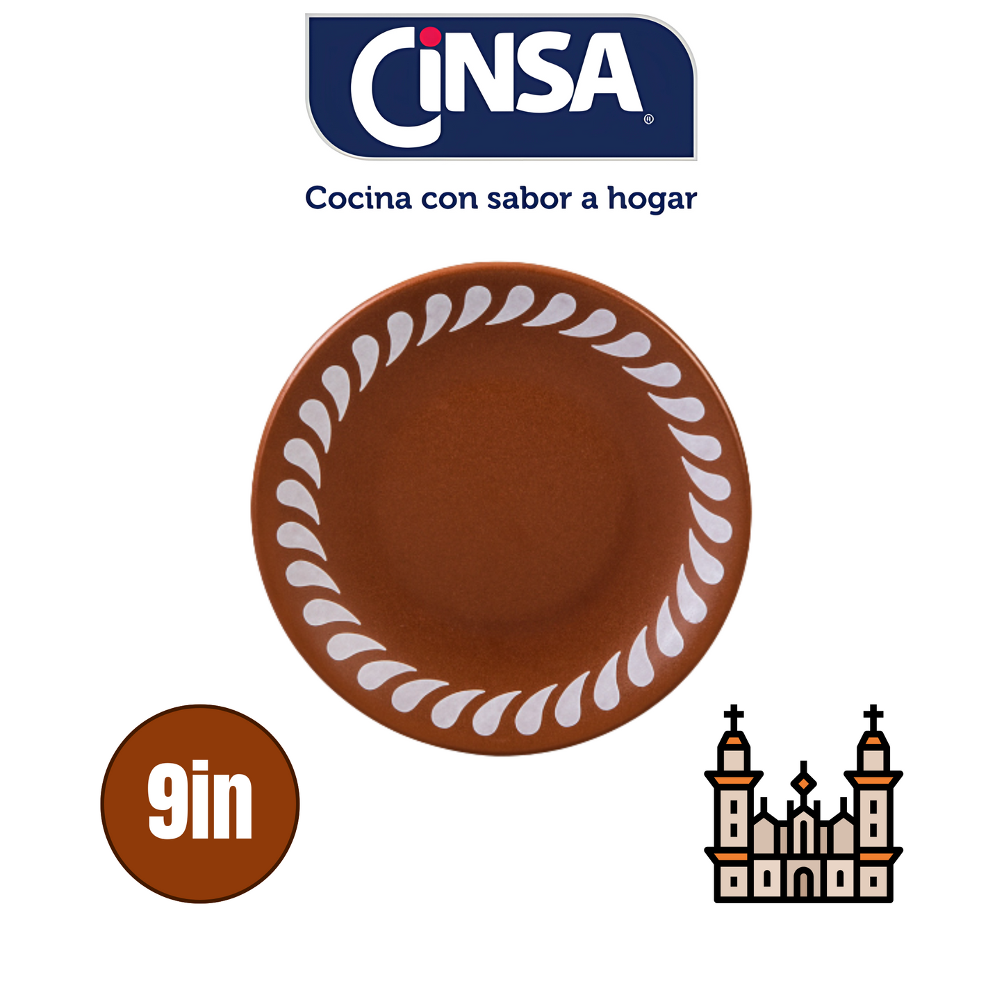 CINSA SM 9IN PLATO MORELIA