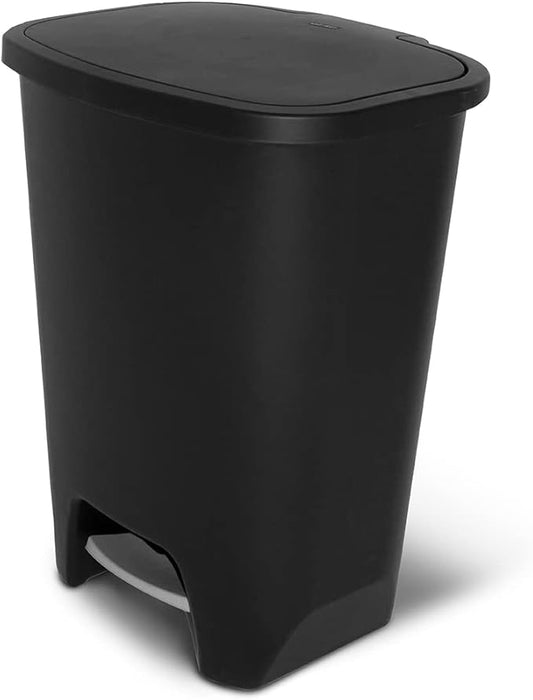 GLAD USA PP STEP CAN 13GAL/50L W/ATMB LID BLACK C/P4