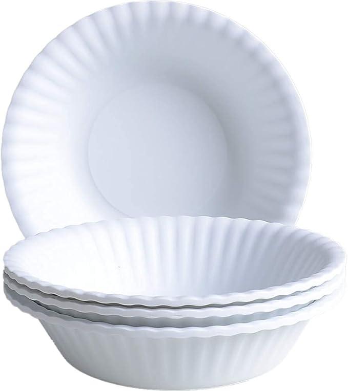 GLAD-MELAMINE FUNNEL BOWL 6IN WHITE IN PDQ